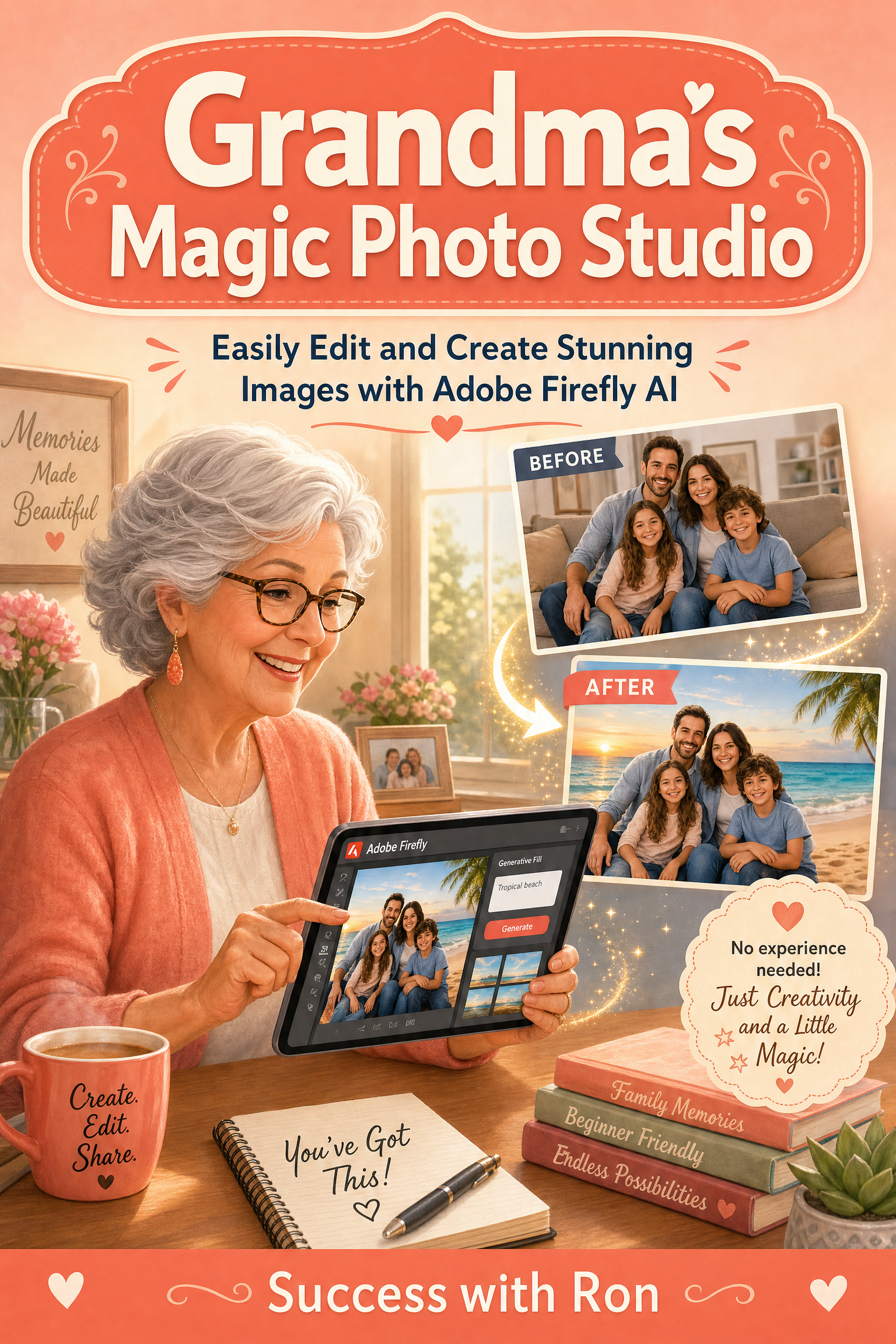 Grandma's Magic Photo Studio: How to Create and Edit Stunning Images Using Adobe Firefly