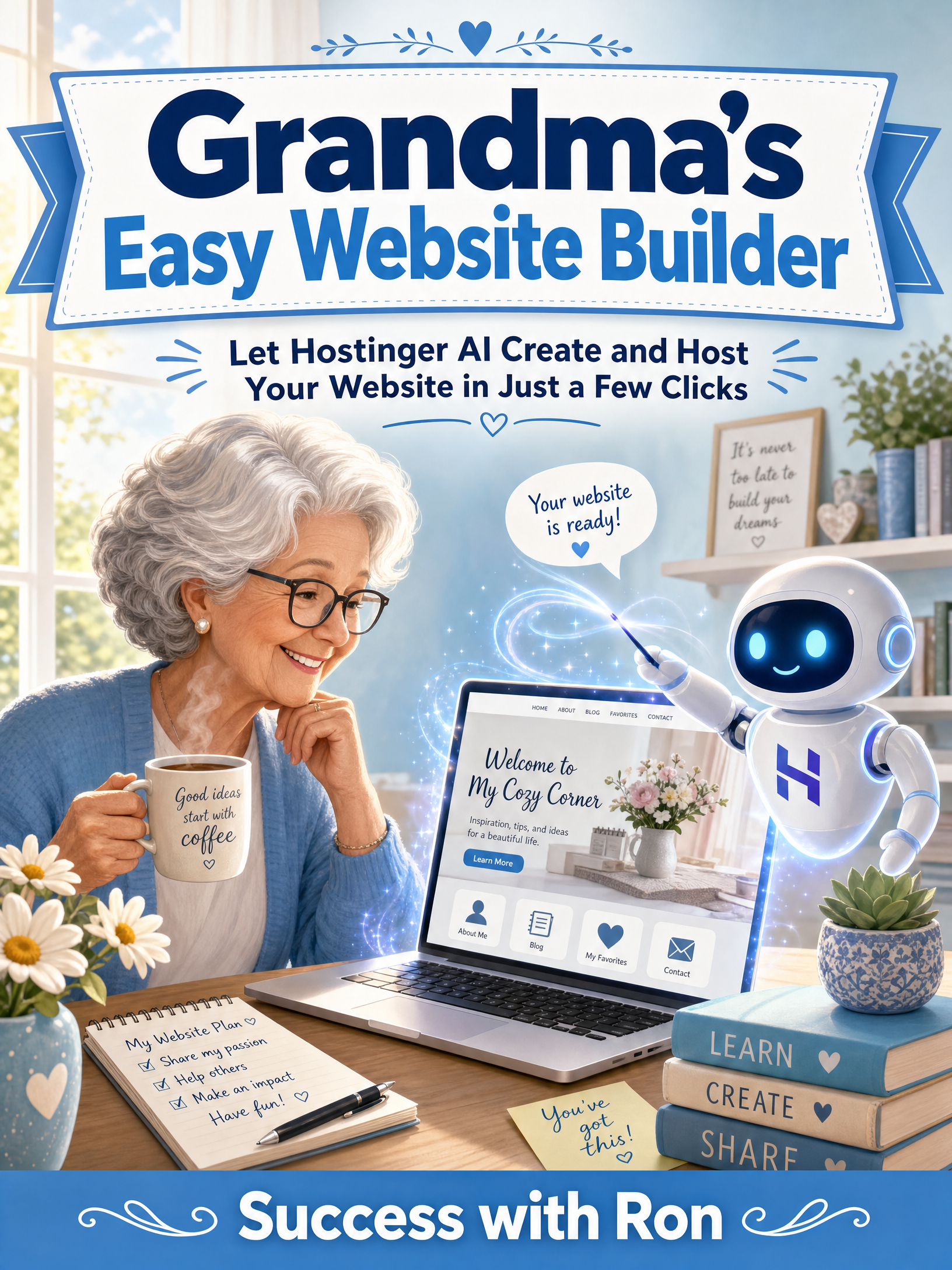 Grandma's Easy Website Builder: How to Create a Professional Website Using Hostinger AI